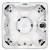 Costa Morena Silver Marble 8 Person Non-Lounger Spa with 45 Stainless Steel jets, 4 HP Pump, LED Light and IPOD Stereo System