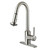 Stainless Steel Pull-Out Spray Kitchen Faucet with Deck Plate
