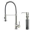 Stainless Steel Pull-Out Spray Kitchen Faucet with Soap Dispenser