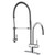 Chrome Pull-Down Spray Kitchen Faucet with Deck Plate
