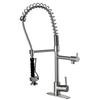 Stainless Steel Pull-Down Spray Kitchen Faucet with Deck Plate