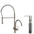 Stainless Steel Pull-Down Spray Kitchen Faucet with Soap Dispenser