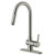 Stainless Steel Pull-Out Kitchen Faucet with Deck Plate