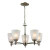5 Light Chandelier In Brushed Nickel With Led Option