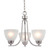 3 Light Chandelier In Brushed Nickel With Led Option