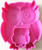Inside Pink silicone owl cake pans