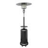 87Inch Tall Outdoor Patio Heater With Table - Hammered Silver