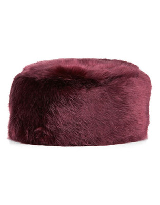 Jacques Vert Shiraz Fur Cossack Hat - Dark Red