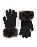 Parkhurst 10 Inch Faux Fur Cuff Gloves - Cobblestone