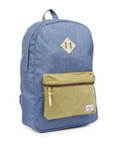 Herschel Supply Co Heritage Leather Trim Backpack - Blue
