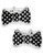 Cufflinks Inc. Black and White Polka Dot Bowtie Cufflinks - Black