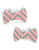 Cufflinks Inc. Grey and Pink Striped Bowtie Cufflinks - Pink