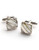 Black Brown 1826 Square Cufflinks With Mother Of Pearl - White