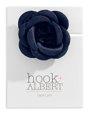 Hook + Albert Lapel Flower - Navy