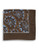Black Brown 1826 Wool Paisley Pocket Square with Border - Copper