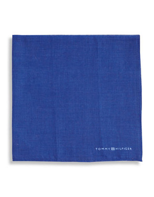 Tommy Hilfiger Silk Pocket Square - Blue