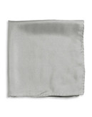 Impuntura Silk Pocket Square - Silver