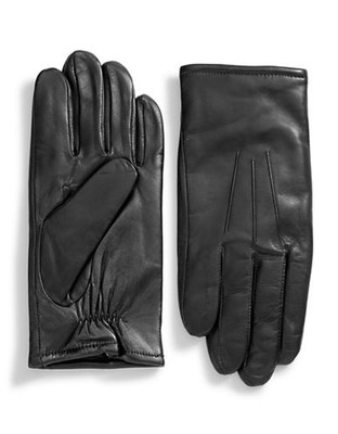 Black Brown 1826 Cashmere Lined Leather Gloves - Brown - X-Large