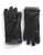 Black Brown 1826 Pebbled Leather Cashmere Lined Gloves - Grey - Medium