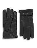 Black Brown 1826 10 Inch Cashmere Lined Deerskin Gloves - Black - Large