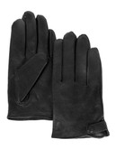 Calvin Klein Tabbed Leather Glove - Black - Large