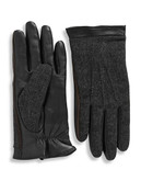 Black Brown 1826 10 Inch Novelty Fabric Tech Gloves - Black - Medium