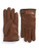 Black Brown 1826 Side Snap Leather Gloves - Saddle - X-Large