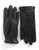 Black Brown 1826 Leather Tech Gloves - Black - Large
