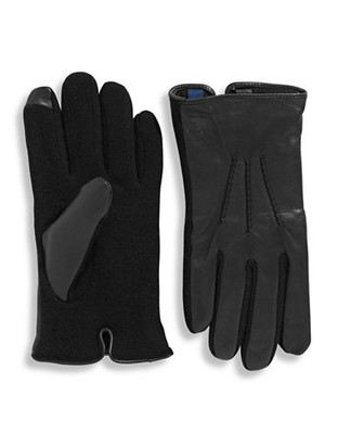 Polo Ralph Lauren 9 and a half Inch Mixed Media Touch Gloves - Black - X-Large