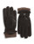 London Fog 10 Inch Wool and Leather Strap Gloves - Dark Brown - X-Large