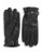 Black Brown 1826 10.5 Inch Buckled Leather Gloves - Black - Large