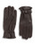 Black Brown 1826 10.5 Inch Buckled Leather Gloves - Brown - Large