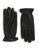 Isotoner 10 Inch Three Point Leather Gloves - Black - Medium