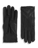 Isotoner Leather Blend Thinsulate Stretch Gloves - Black - Medium/Large