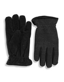 Dockers Knit Gloves with Suede Palms - Black - Large
