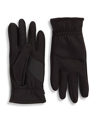 Isotoner Smartouch Solid Gloves - Black - Large