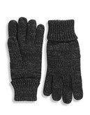 Tommy Hilfiger Heathered Folded Cuff Gloves - Grey