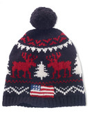 Polo Ralph Lauren Reindeer Wool Cap - Black/Red