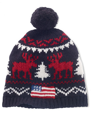 Polo Ralph Lauren Reindeer Wool Cap - Black/Red