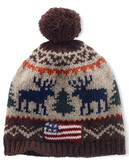 Polo Ralph Lauren Reindeer Wool Cap - Brown/Blue