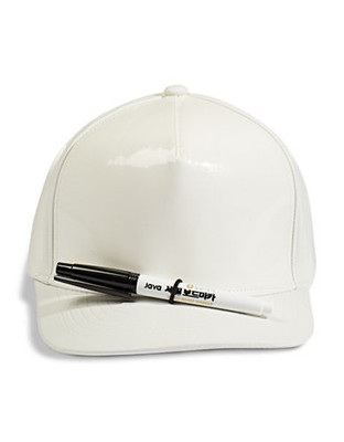 Drink Beer Save Water Rewrite Snapback Cap - White