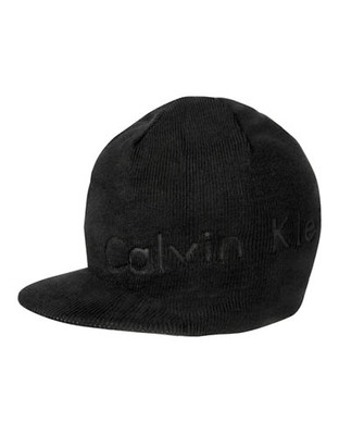 Calvin Klein Reversible Knit Brim Hat - Black