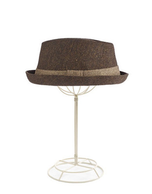 Crown Cap Wool Blend Porkpie Hat - Brown - Medium/Large