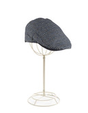 London Fog Houndstooth Ivy Cap With Faux Suede Trim - Grey - X-Large