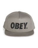 Obey Logo Snap Back Cap - Grey