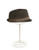 Black Brown 1826 Striped Brushed Wool Blend Fedora - Brown - Small