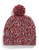 Black Brown 1826 Chunky Knit Tweed Pom Pom Hat - Red