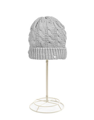 New Era Nash Cable Front Knit Hat - Grey