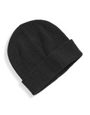 Black Brown 1826 Ribbed Cuff Tuque - Black