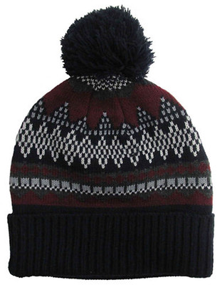 Brydon Nordic Pom Pom Tuque - Navy